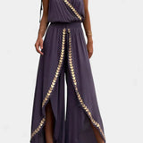 Lorena - Vestido Mono Detalhes Dourados
