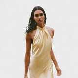 Gala - Vestido Halter Satinado