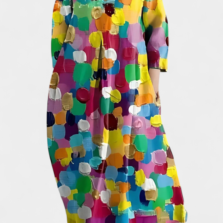 Ana - Vestido Fluido com Estampa