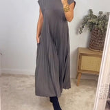 DELACROIX | Robe Plissée Sans Manches