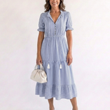 DELACROIX | Robe midi à manches courtes Dakato