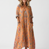 DELACROIX | Robe Midi Imprimée à Poches Sophie