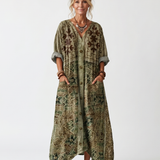 DELACROIX | Robe Midi Brodée Boutonnée Monique
