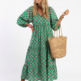 DELACROIX | Robe Midi Fleurie à Volants Camille