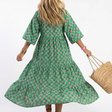 DELACROIX | Robe Midi Fleurie à Volants Camille