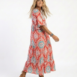DELACROIX | Robe midi à imprimé paisley Zaria