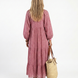 DELACROIX | Robe Midi Géométrique à Nouer Isabelle