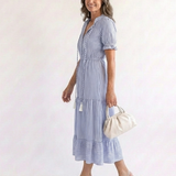 DELACROIX | Robe midi à manches courtes Dakato