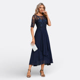 Mariana - Vestido de Renda e Manga Curta