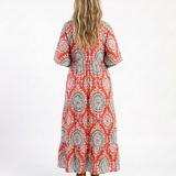 DELACROIX | Robe midi à imprimé paisley Zaria