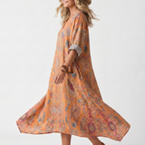 DELACROIX | Robe Midi Imprimée à Poches Sophie