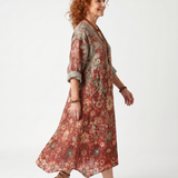 DELACROIX | Robe Midi Imprimée à Poches Sylvie