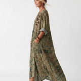 DELACROIX | Robe Midi Brodée Boutonnée Monique
