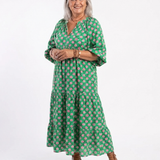 DELACROIX | Robe Midi Fleurie à Volants Camille