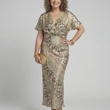 DELACROIX | Robe Midi à Imprimé Abstrait Coralie