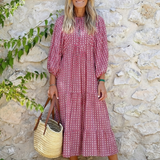 DELACROIX | Robe Midi Géométrique à Nouer Isabelle