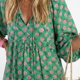 DELACROIX | Robe Midi Fleurie à Volants Camille