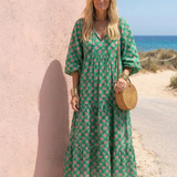 DELACROIX | Robe Midi Fleurie à Volants Camille