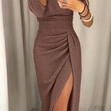 Natália - Vestido chique ombros descobertos