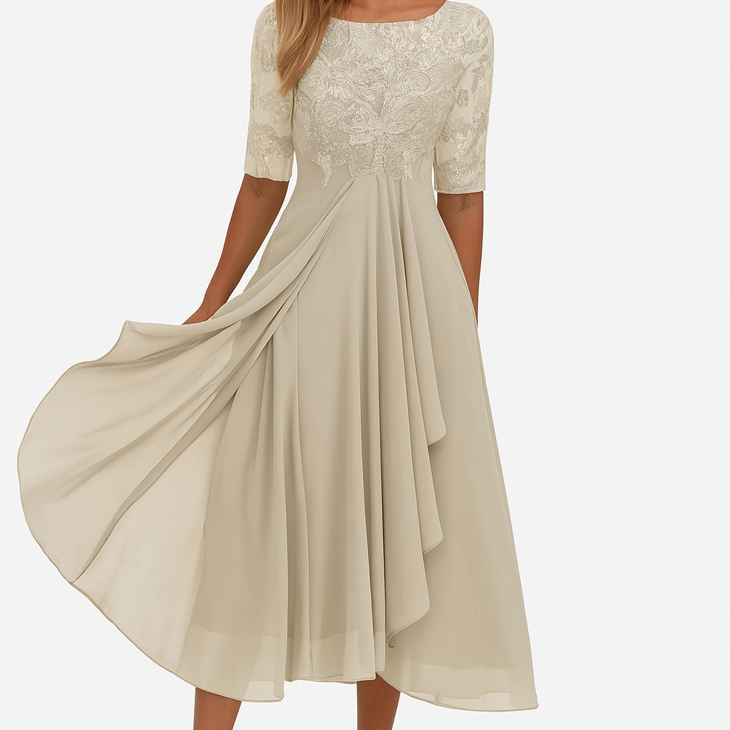 Valentina - Vestido Renda Manga 3/4