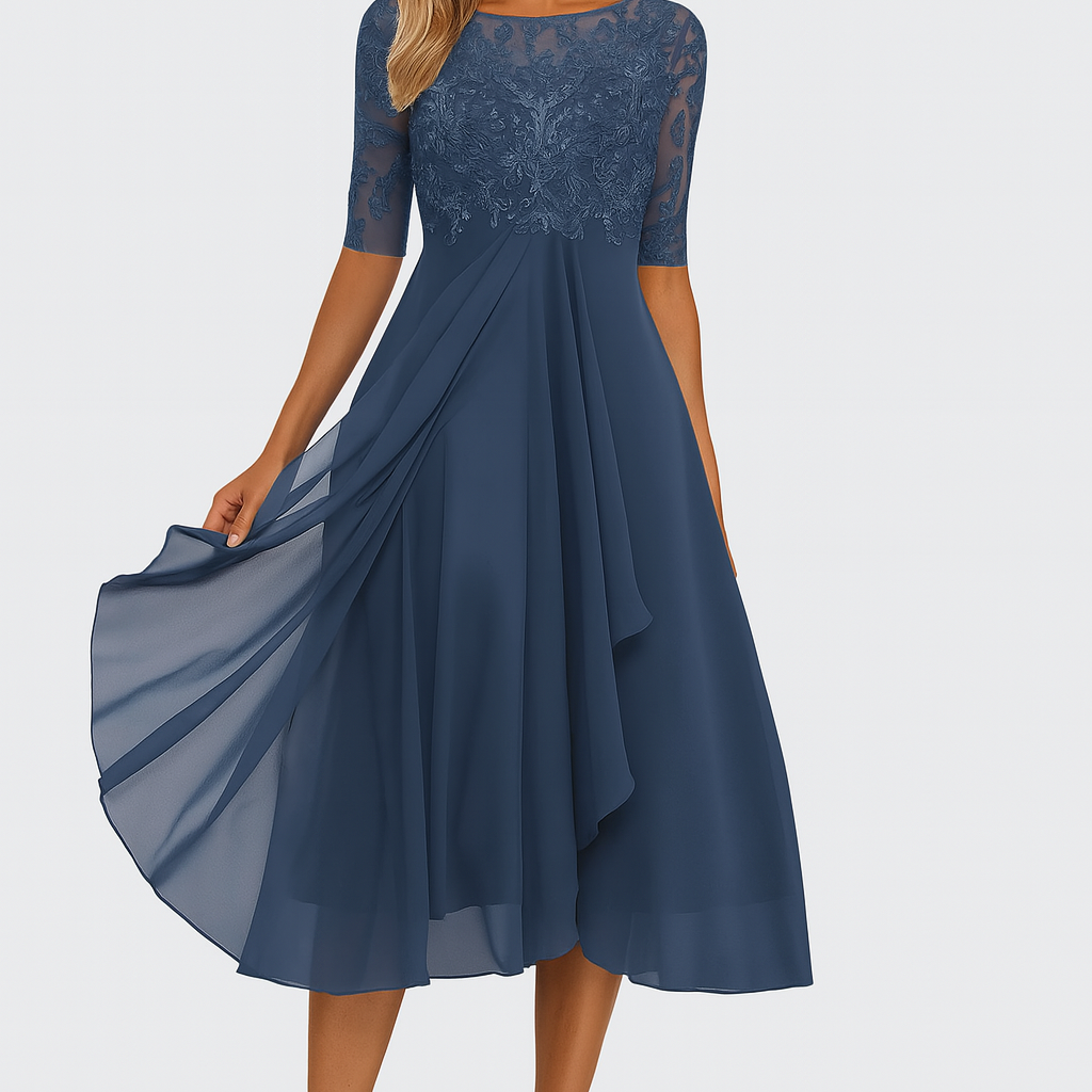 Valentina - Vestido Renda Manga 3/4
