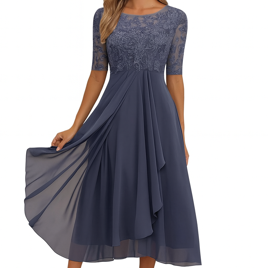 Valentina - Vestido Renda Manga 3/4