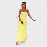 Flóssi - Vestido maxi amarelo