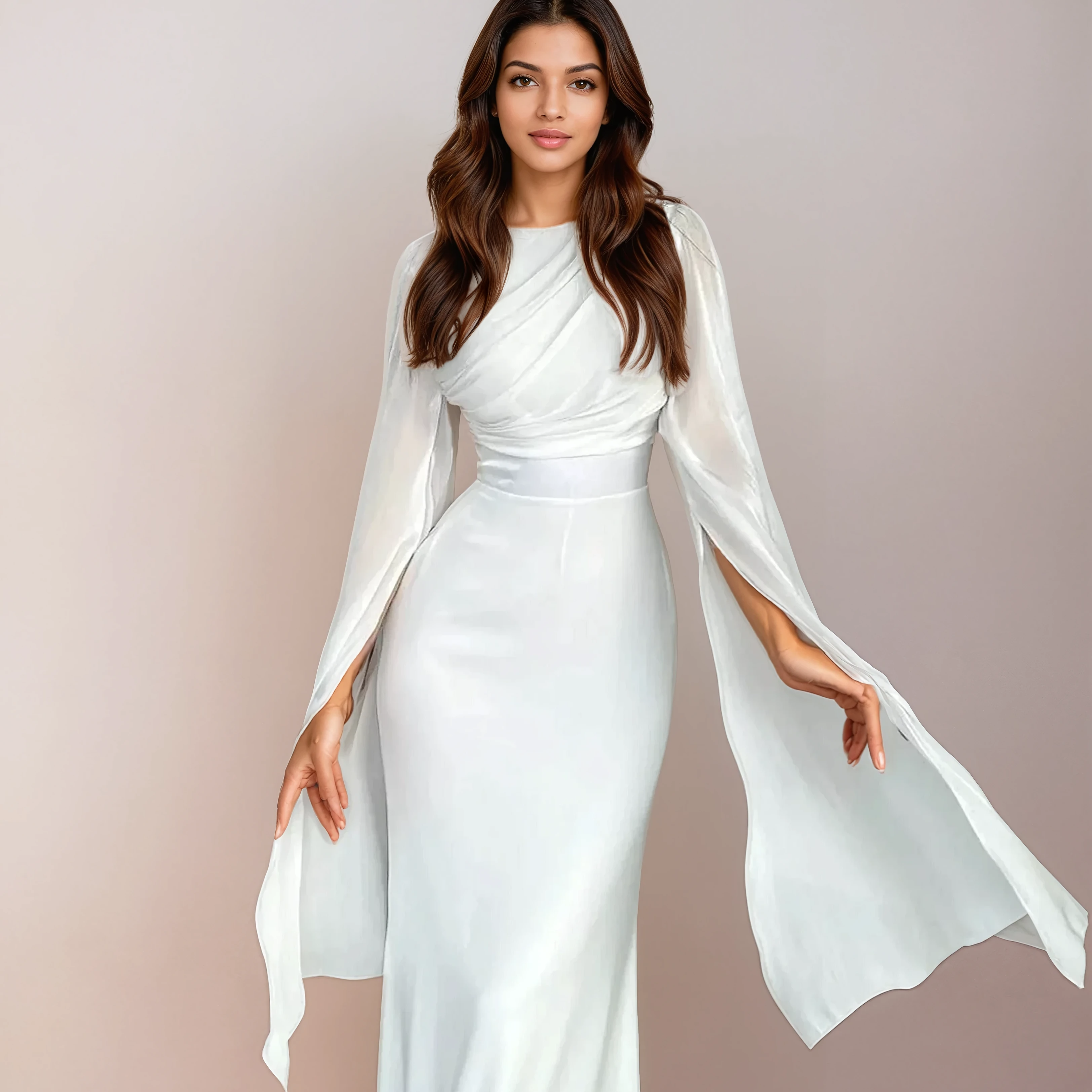Isabela - Vestido Longo de Cetim