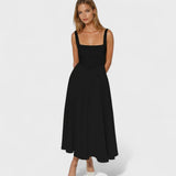Maribel - Vestido Midi decote quadrado