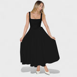 Maribel - Vestido Midi decote quadrado