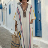 DELACROIX | Robe maxi et manches mi-longues Noemi