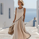 DELACROIX | Robe Maxi Drapée Sans Manches Soleia