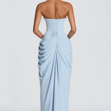 Adriana - Vestido Longo Drapeado com Fenda