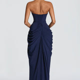 Adriana - Vestido Longo Drapeado com Fenda