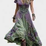 Serena - Vestido Maxi Curto Floral