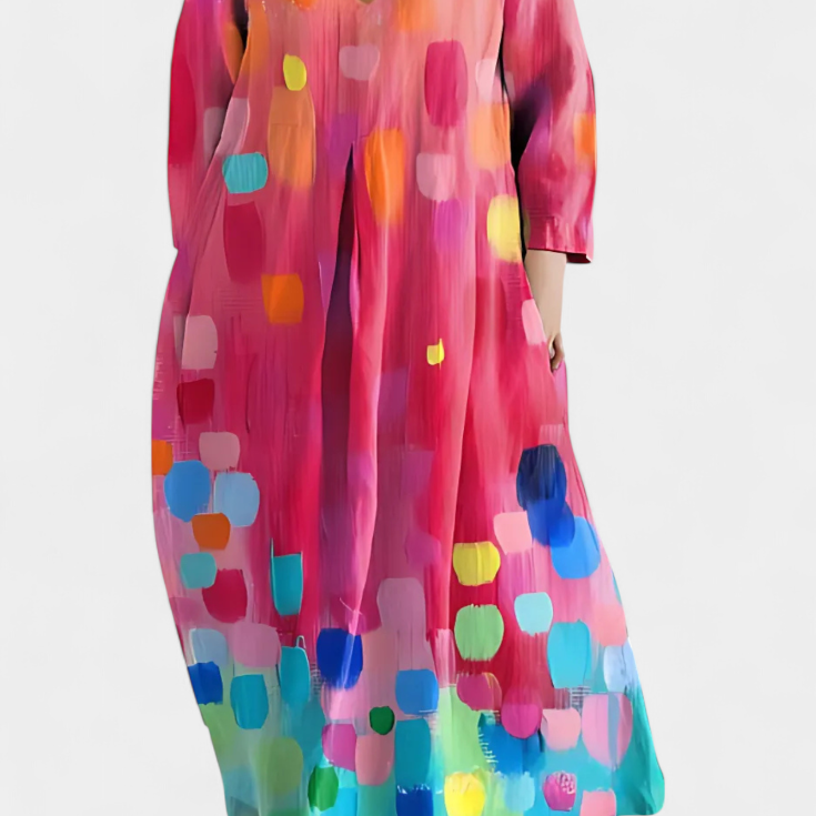 Ana - Vestido Fluido com Estampa