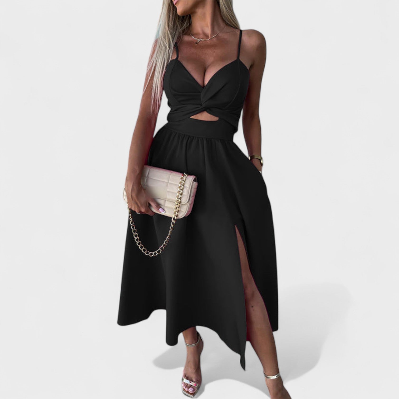 Cielo - Vestido Midi com Abertura